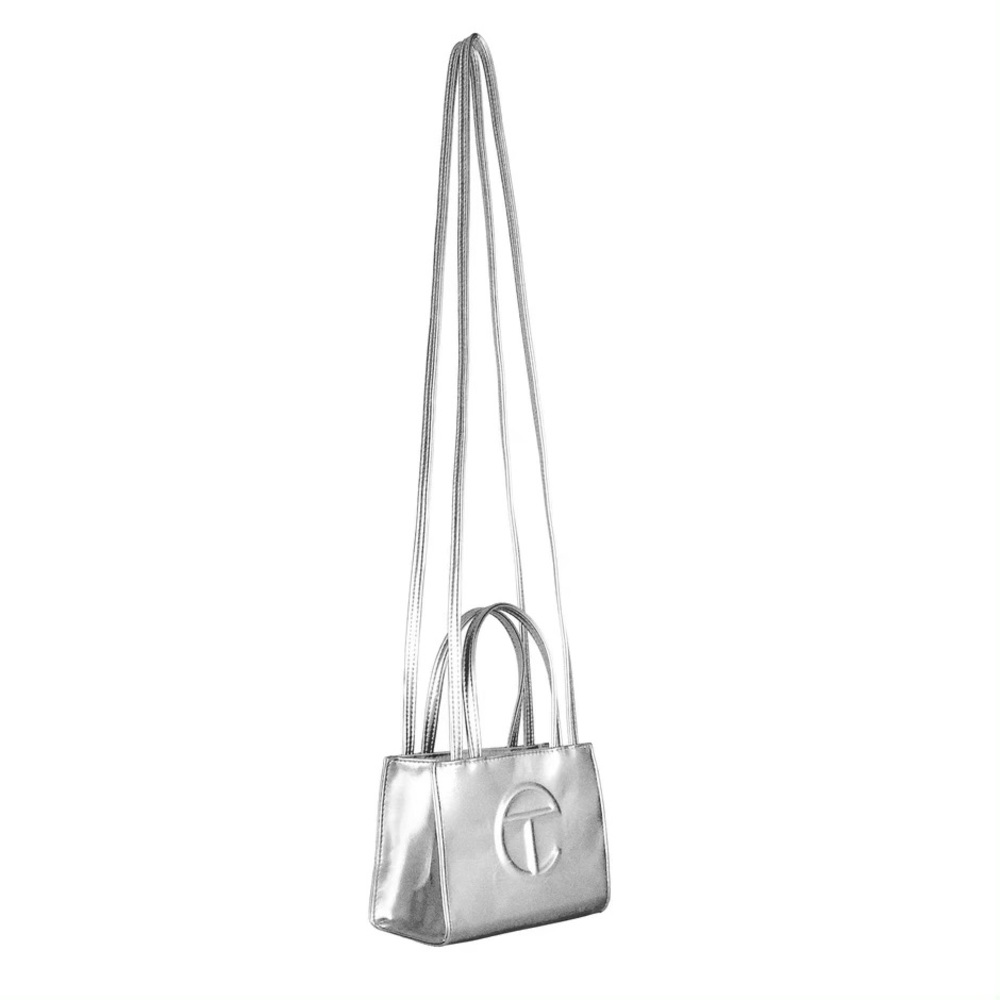 Telfar Silver Small Shopping Bag